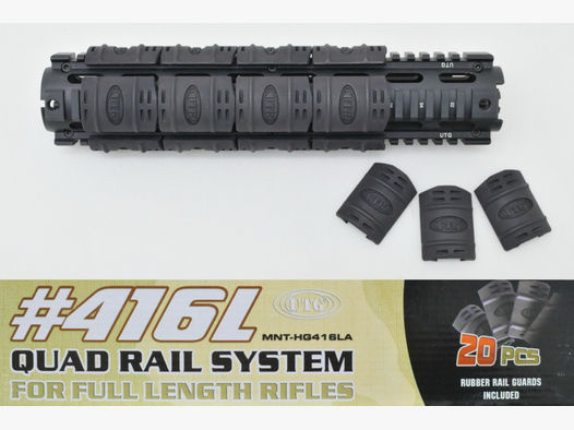 Original UTG AR15 " Quad Rail " Alu - Handschutz Mod. 416 L ! Sonderposten NEUWARE zum Top Preis !