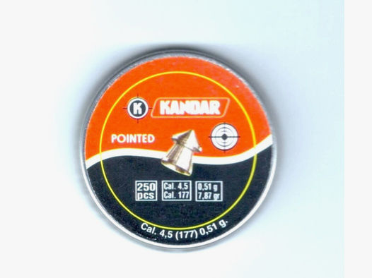 30 Dosen Spitzkopf geriffelt Diabolo Kandar Pointed Diabolos Blei 4,5 mm 250 St. 0,51 g (7,87 gr)