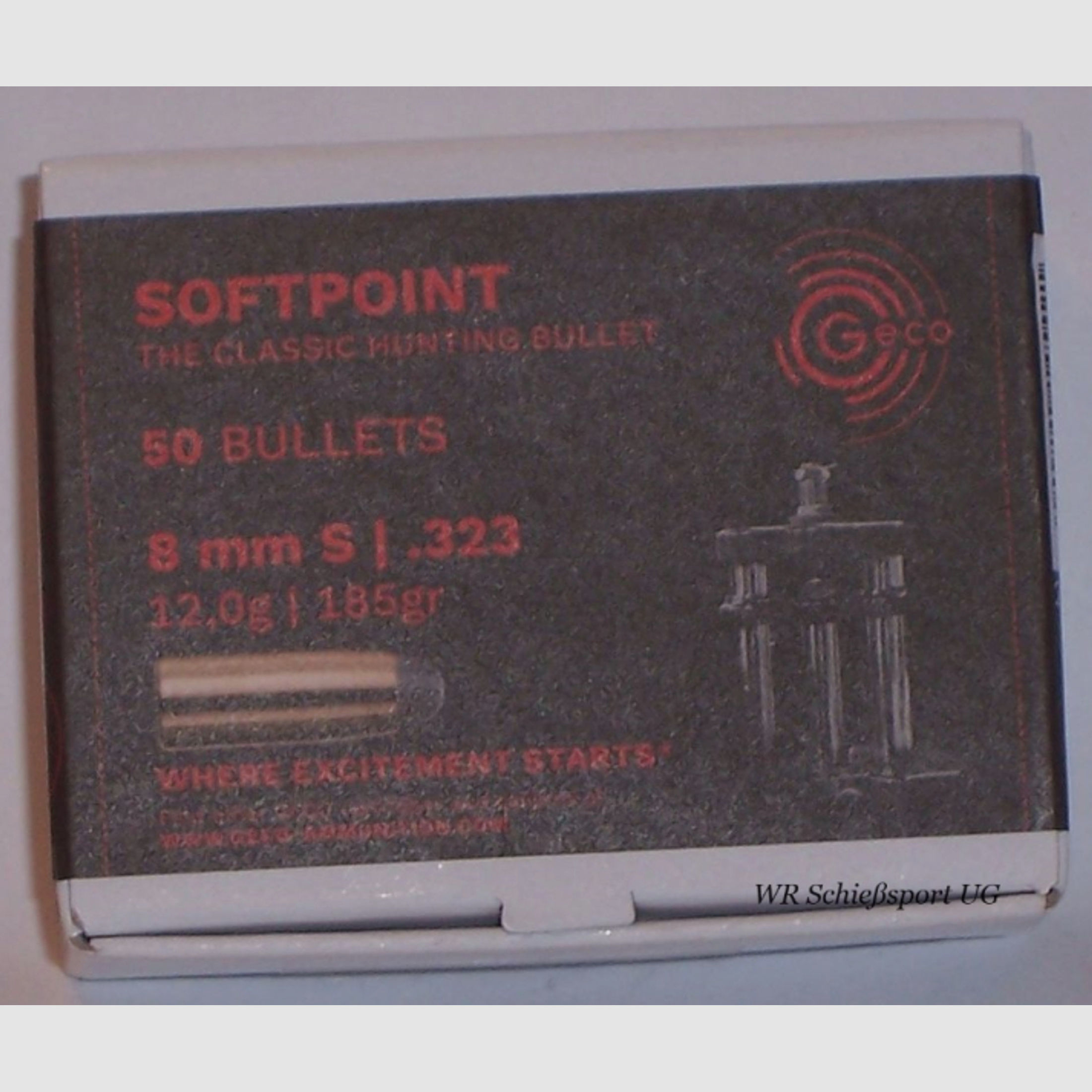 50St. Geco Geschosse 8mm(.323) - 185(12,0gramm) - SOFTPOINT - #214 54 21