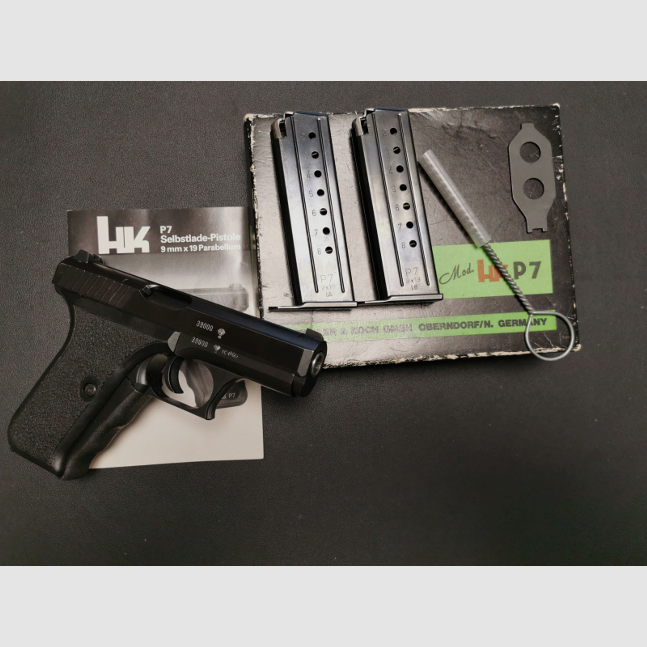 Pistole Heckler und Koch - Modell P7 - SERIENNUMMER 39000 - sehr gut