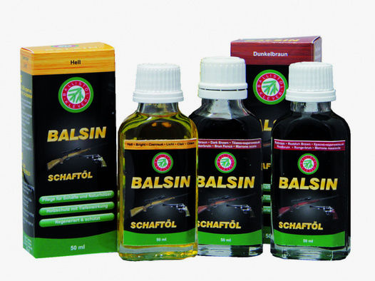 Ballistol Balsin Schaft-Öl Holzschaft Rotbraun 50ml - Holzschutz gegen Nässe Fäulnis Schimmel #23060