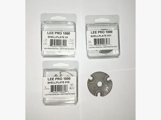 Lee Pro 1000 Shell Plate / Hülsenhalteplatte für alle Kurzwaffenkaliber KW-Kaliber