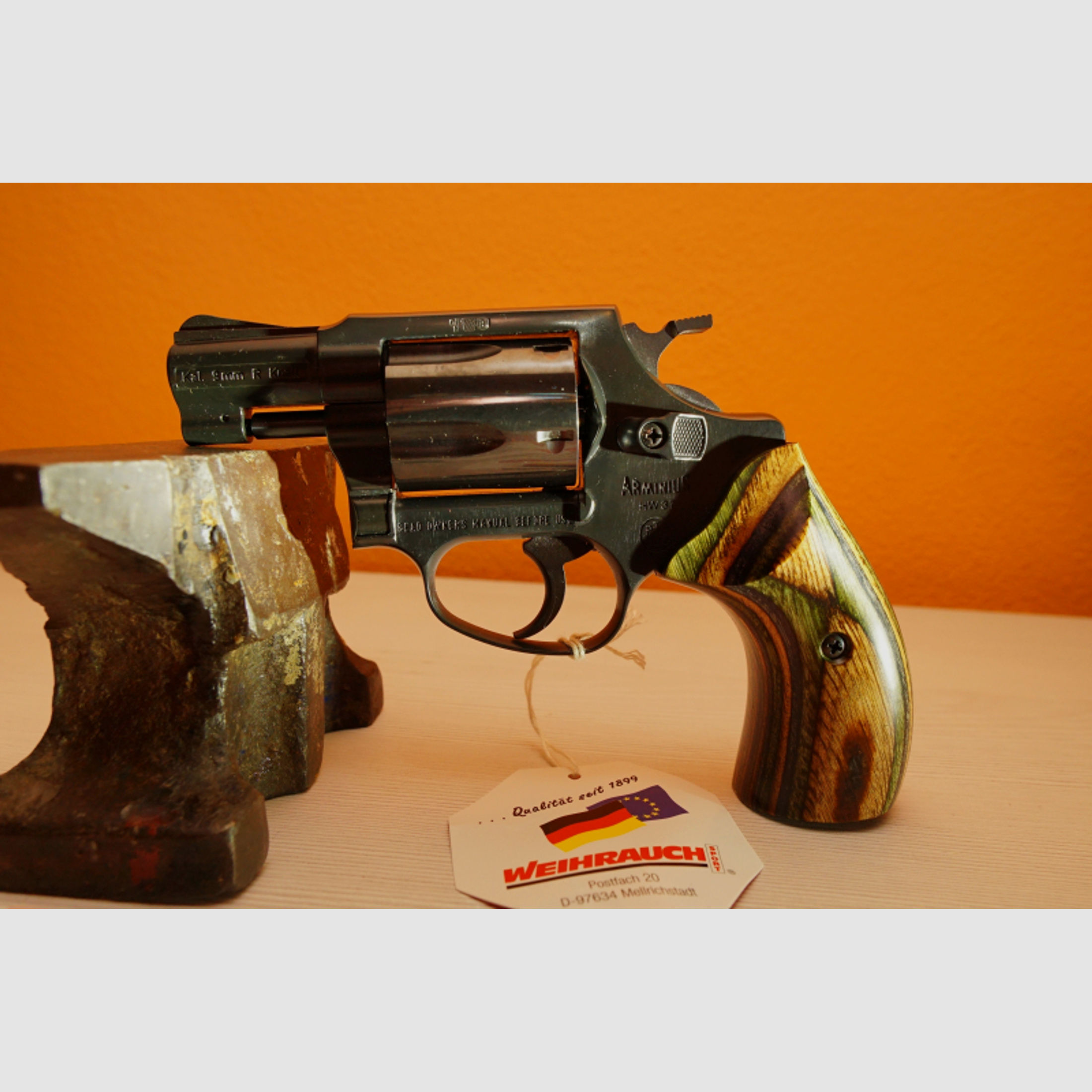Weihrauch Revolver HW37, SSW R-Knall Gas Neu unbenutzt OVP Schichtholzgriff