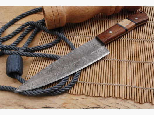 Custom Damascus Steel Chef Knife Damast Küchen Messer With WOOD Handle 4361