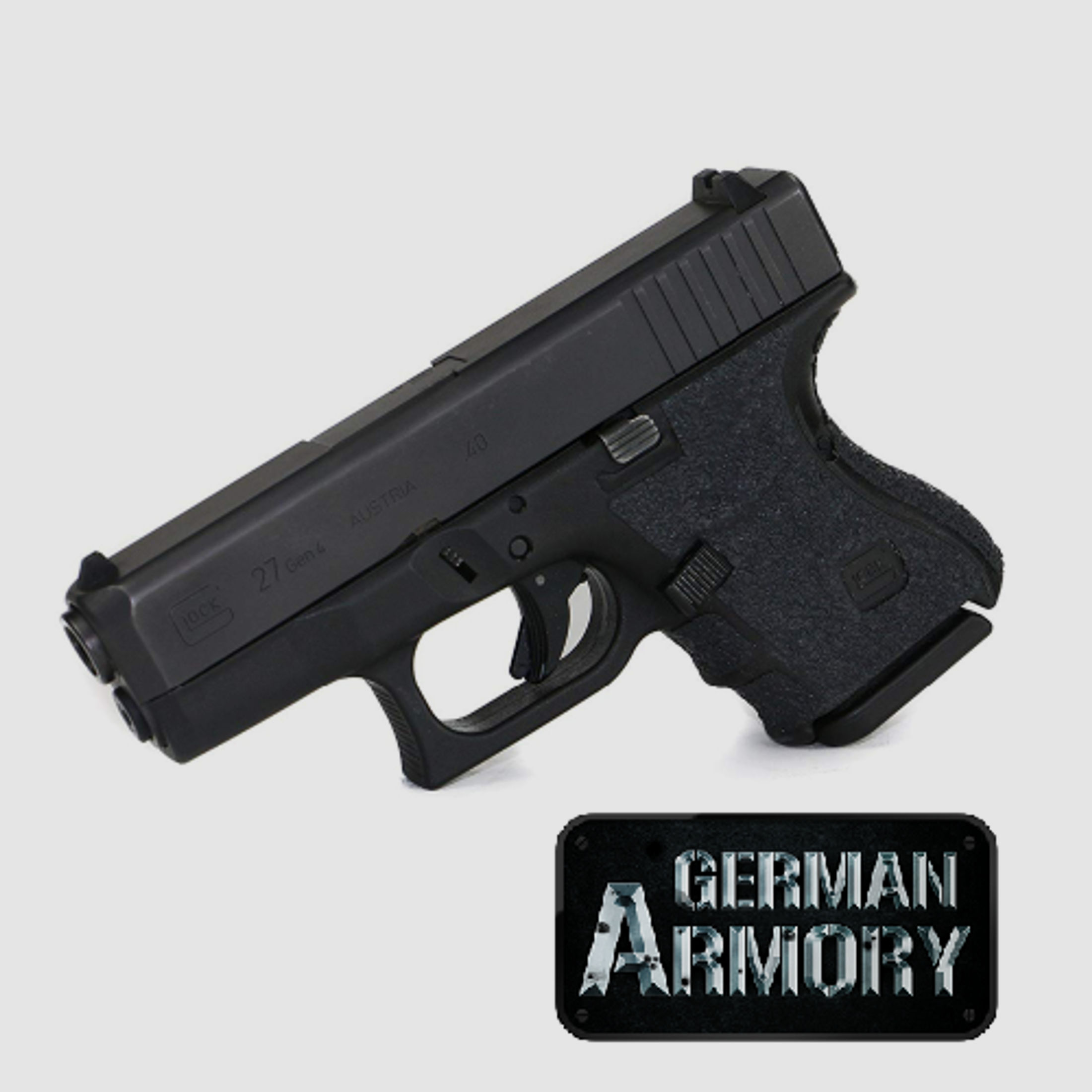 Gummi Gripaufkleber für Glock 26 27 33 besserer Grip sicheres Handling IPSC Combatshooting