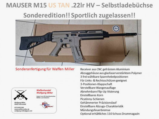 Mauser M-15 Sonderedition in US TAN .22lr