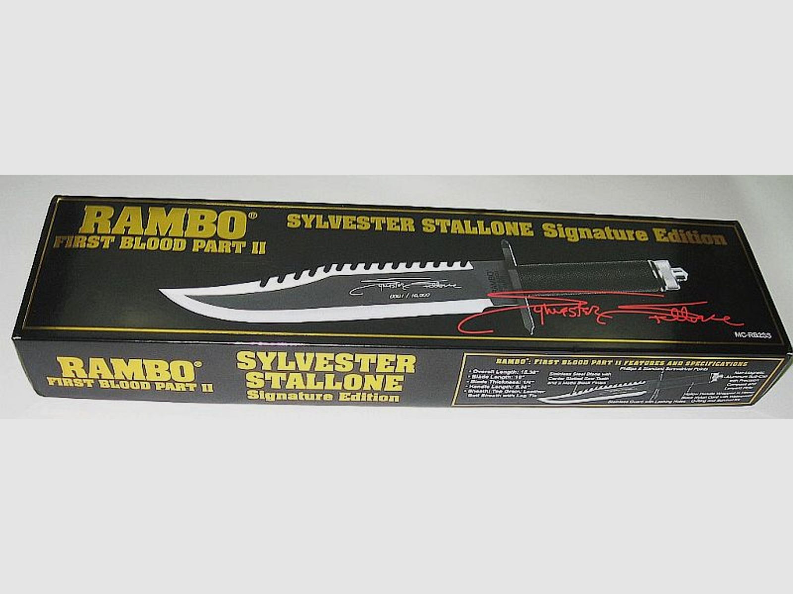 RAMBO Messer First Blood Part II Sylvester Stallone Signature Edition Lizensiert Neu