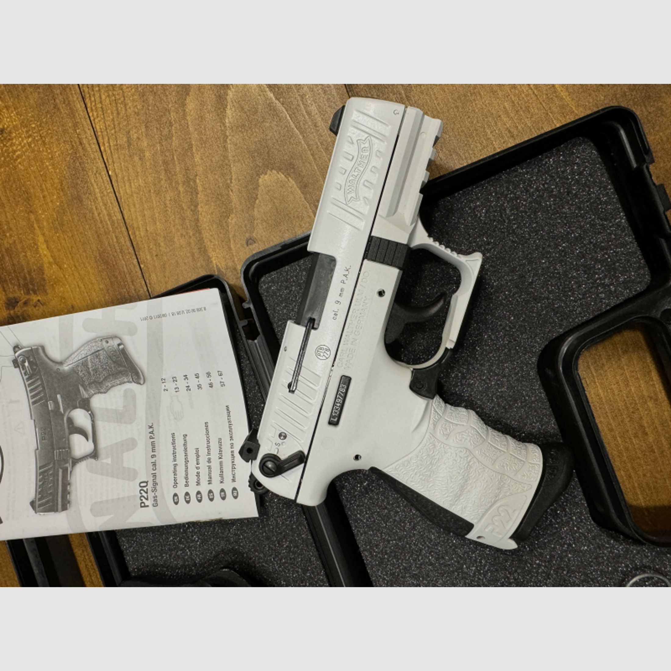 Walther P22Q White Edition Schreckschuss Pistole NEU Weiß + Holster Signal Waffe OVP Limited 9mm