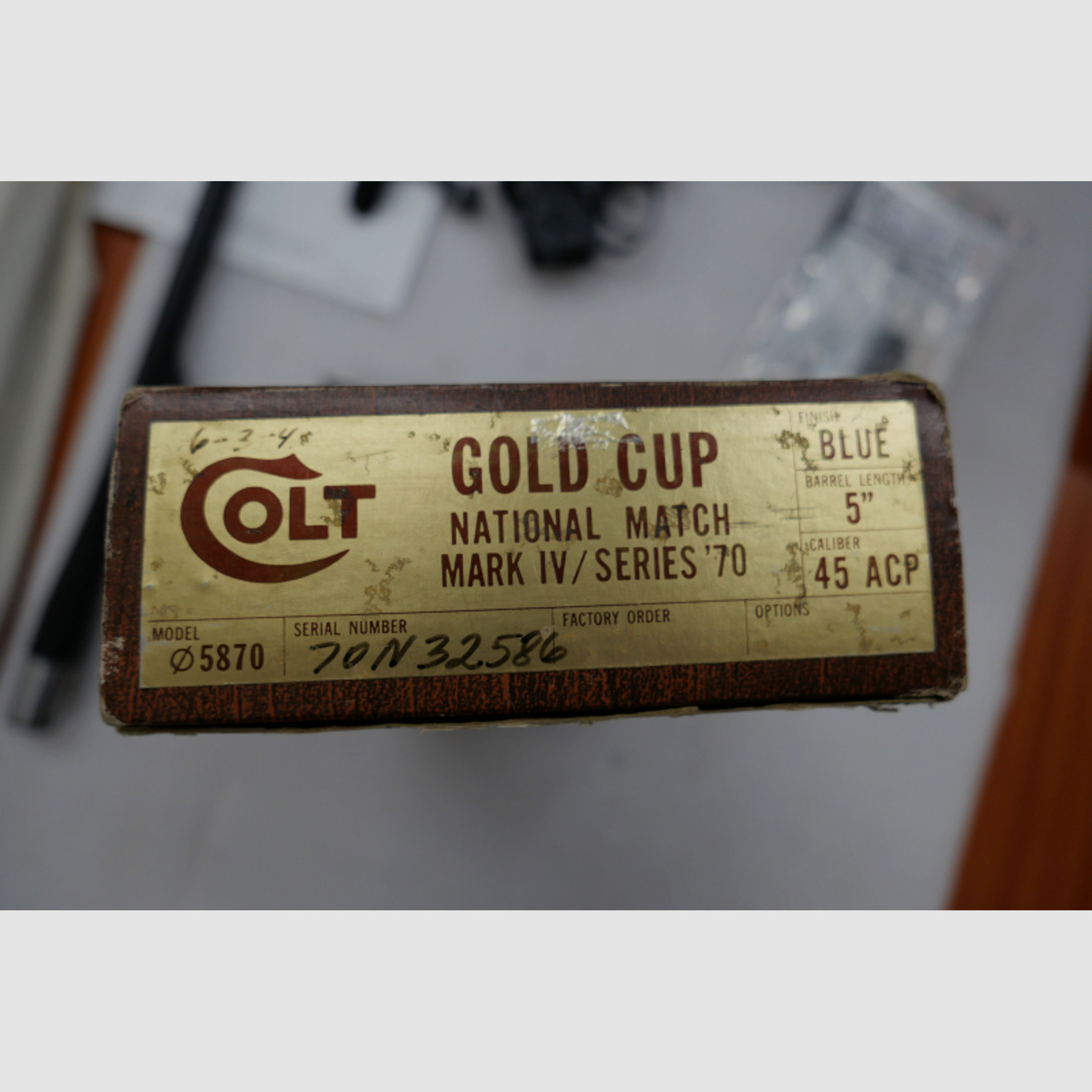 Colt 1911 Serie 70 Gold Cup, cal. 45 ACP, Topzustand!