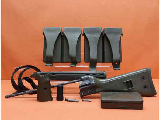 Heckler&Koch/H&K HK G3 Komplett-Set oliv BUND H&K Handschutz/Pistolengriff/Schulterstütze/Mag.T.KSt