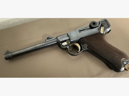Pistole P08 COMMERCIAL / Zivile DWM Kal. 7,65mm Lange Pistole nummerngleich inkl. Magazin