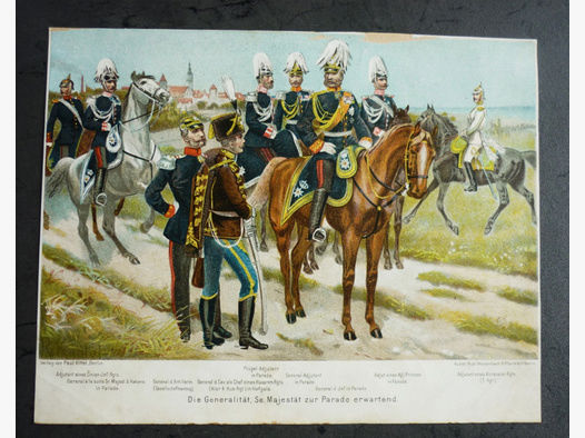 25 Reservisten Blätter Lithographie Uniformkunde R. Knötel um 1900