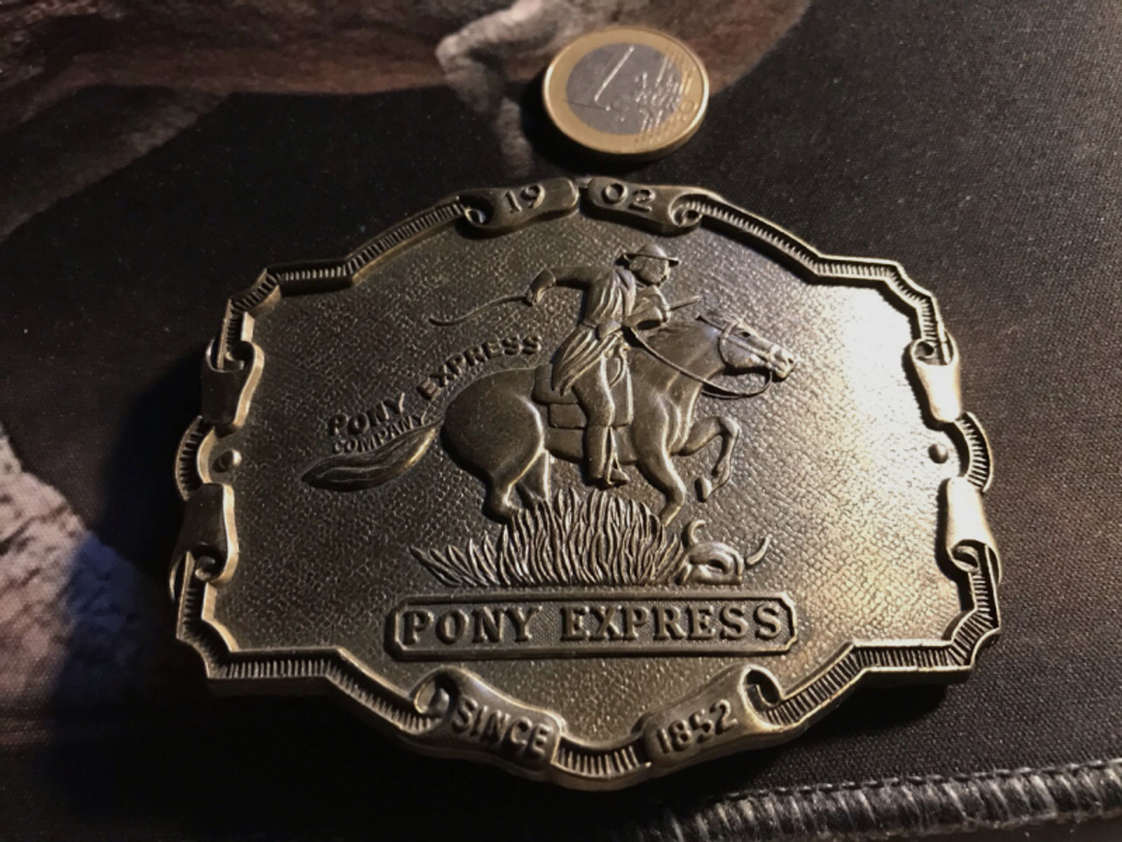 USA Belt Buckle, Gürtelschnalle, Pony Express, Version 3