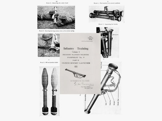Nachdruck englische Ausbildungs-Vorschrift 3,5 Inch Raketenwerfer BAZOOKA von 1953