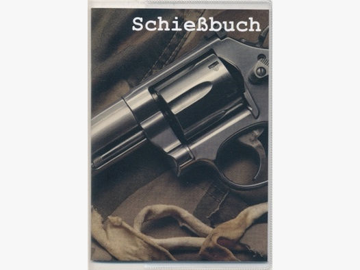 Schießbuch | Schiessbuch für Sportschützen mit PVC Schutzhülle - Motiv Revolver