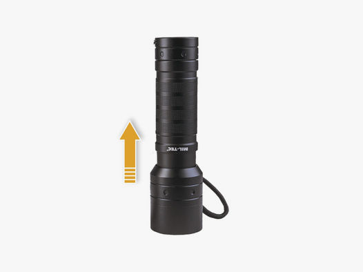 Stablampe MISSION - Taschenlampe - 520 Lumen mit 3 Helligkeitsstufen + Stroboskopblitz