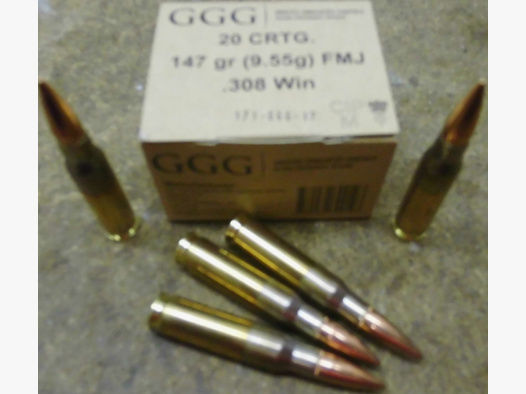 Munition GGG 308win VMJ 147gr