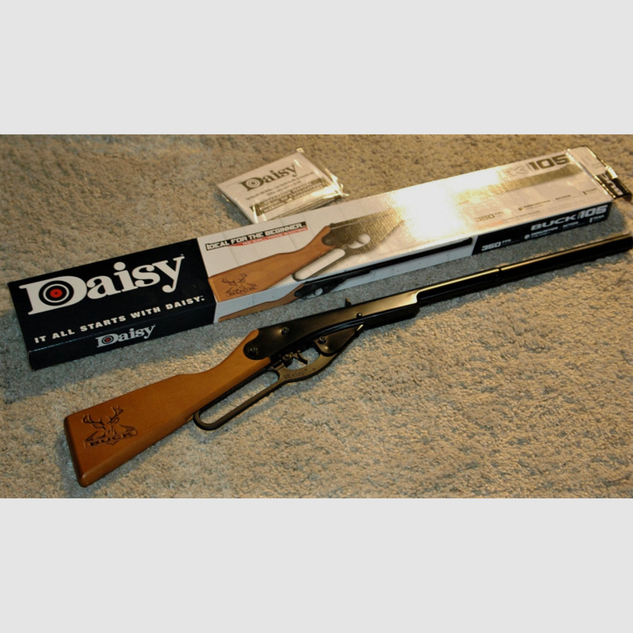 Daisy BUCK 4,5 mm BB NEU Klassiker Lever Action Westerngewehr Unterhebelspanner