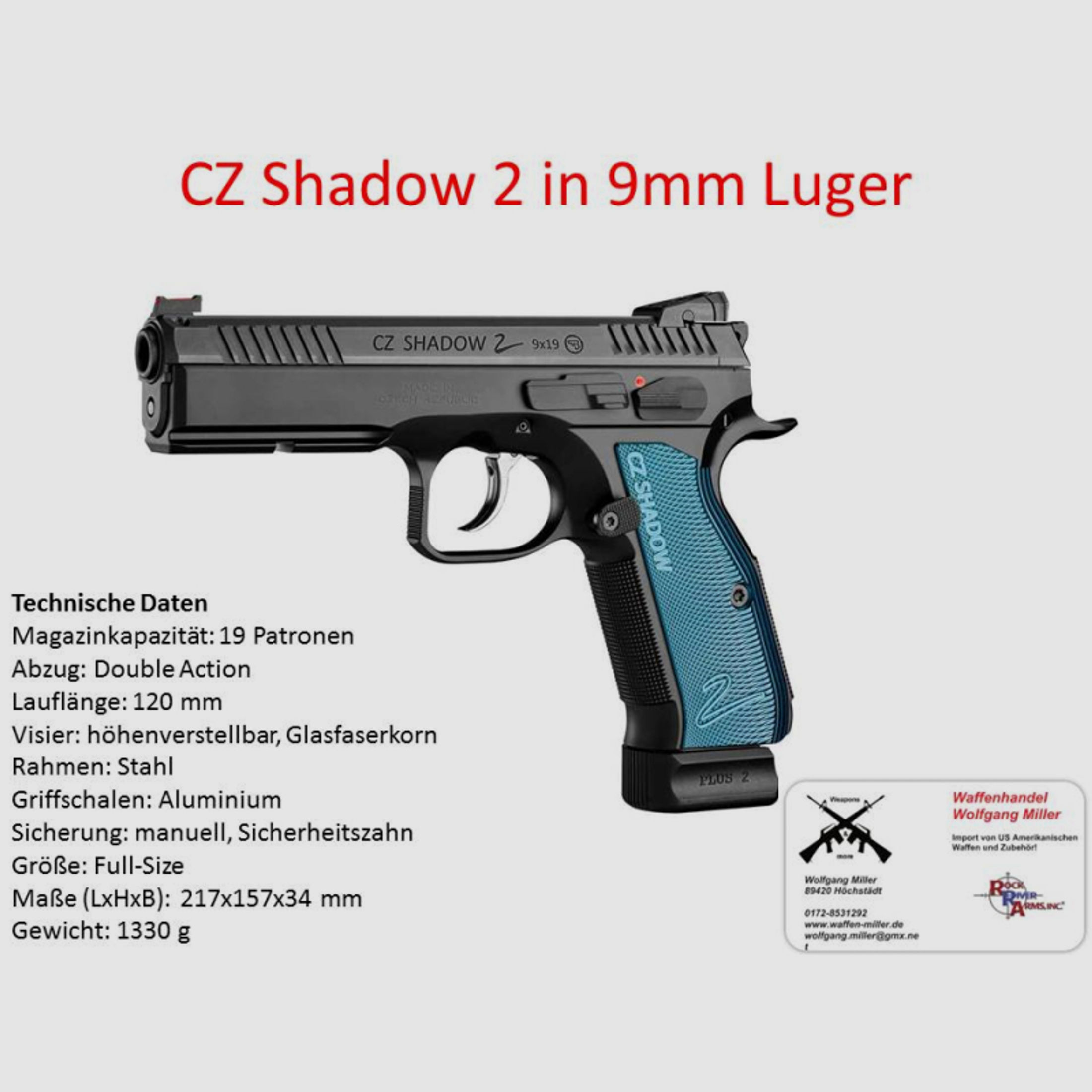 CZ Shadow 2 9mm Luger Neuwaffe
