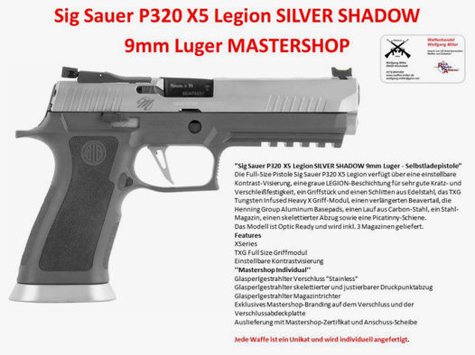 Sig Sauer P320 X5 Legion SILVER SHADOW 9mm Luger