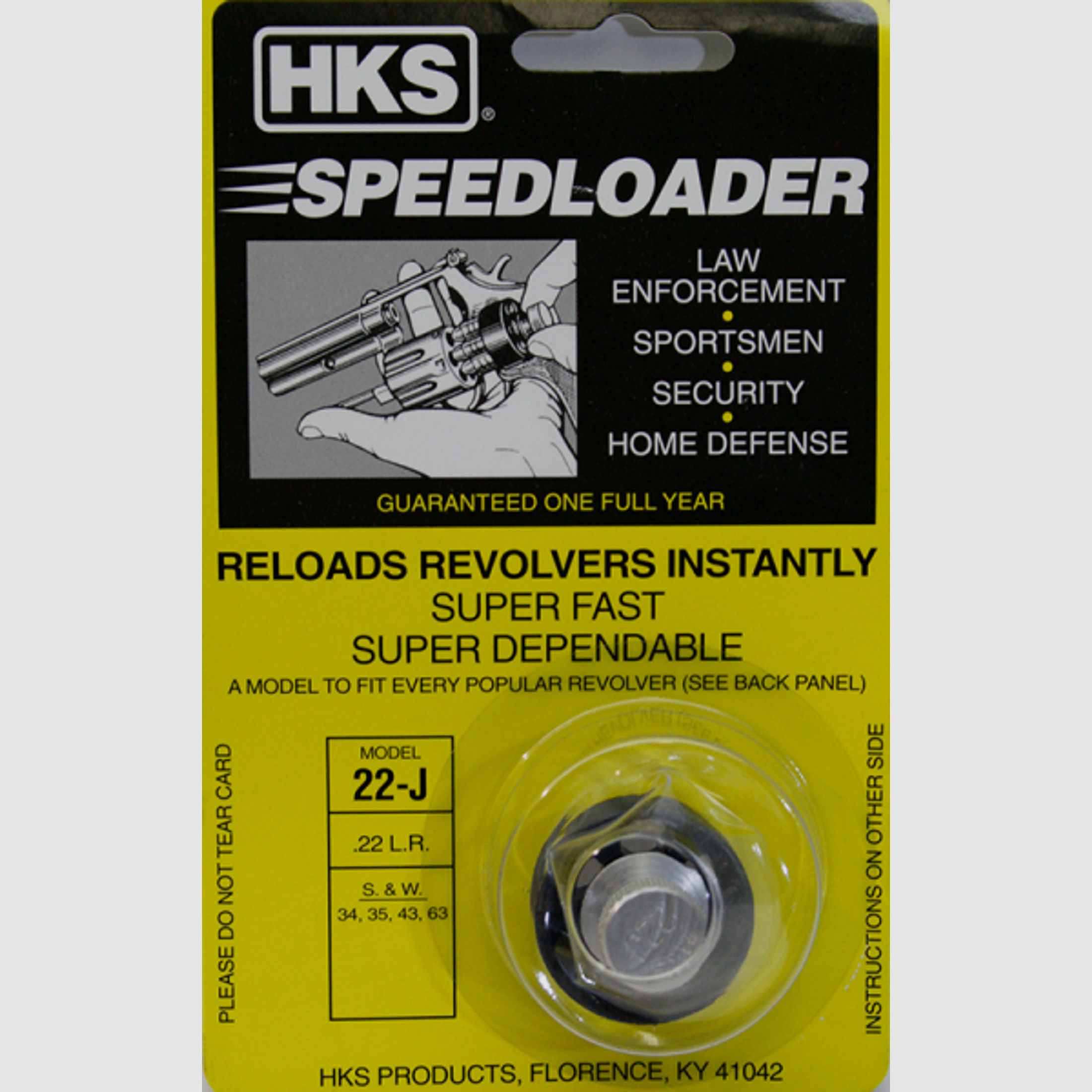 HKS Speedloader 22-J 22J für Smith & Wesson Revolver S&W 22lr 22lfb l.r. l.f.b. Mod.: 34 35 43 63 6-