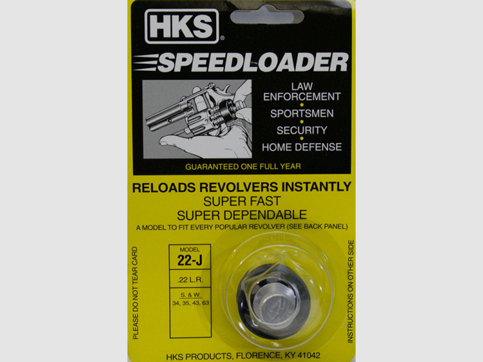 HKS Speedloader 22-J 22J für Smith & Wesson Revolver S&W 22lr 22lfb l.r. l.f.b. Mod.: 34 35 43 63 6-