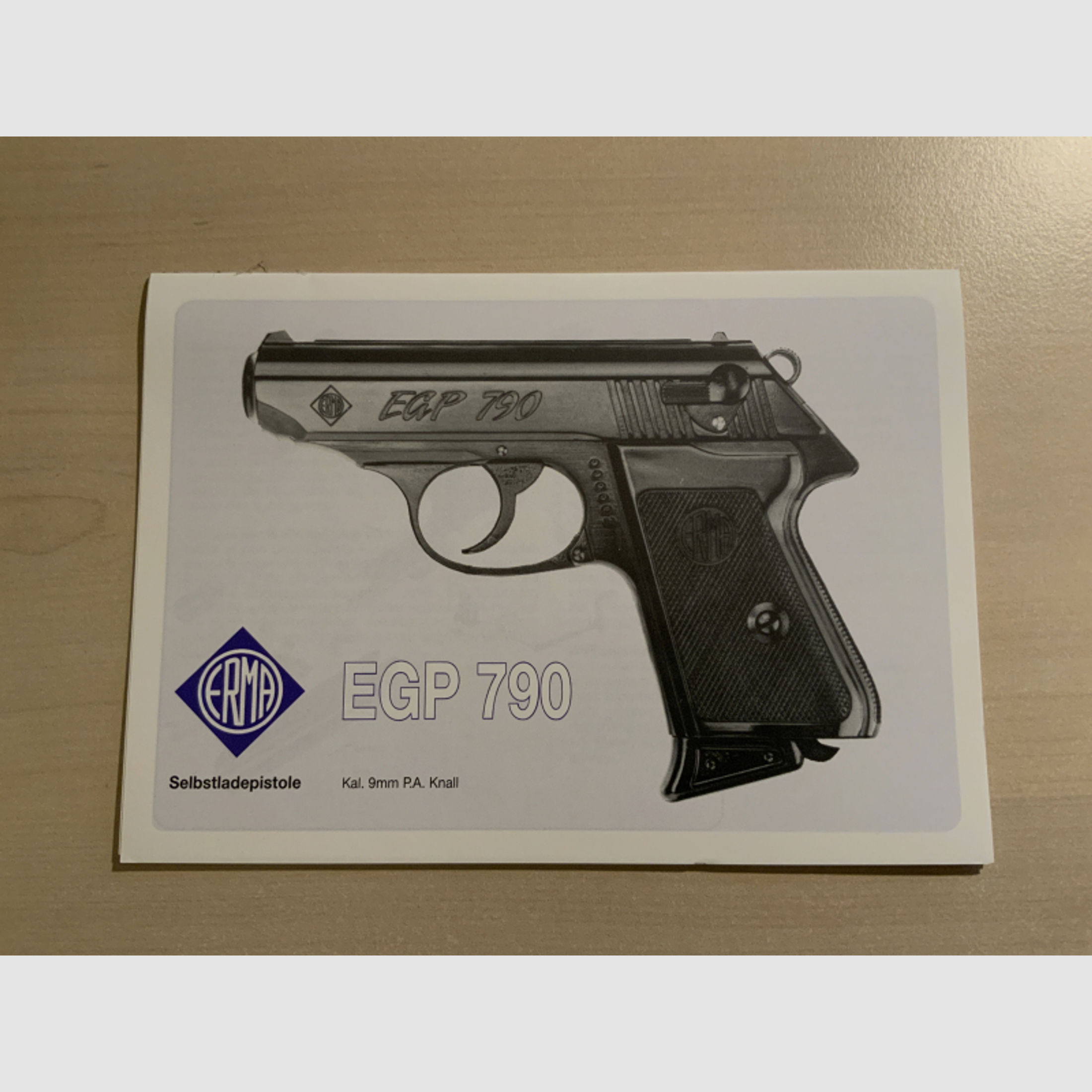 Bedienungsanleitung Pistole Erma EGP 790 - NEU