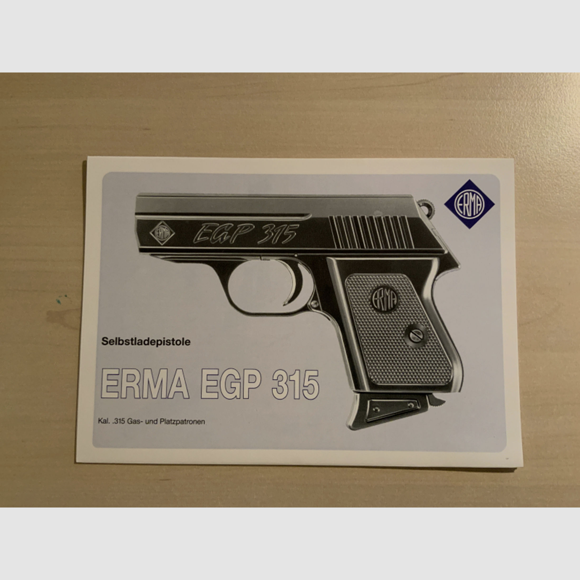 Bedienungsanleitung Pistole Erma EGP 315 - NEU