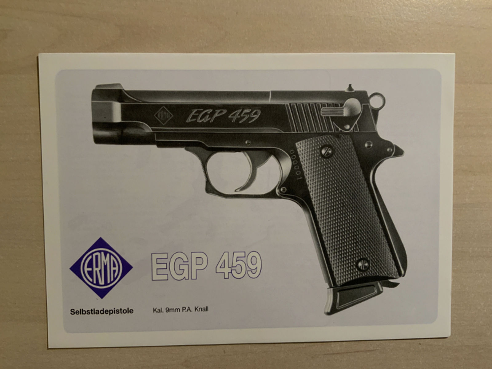 Bedienungsanleitung Pistole Erma EGP 459 - NEU