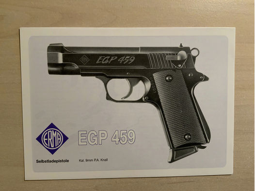 Bedienungsanleitung Pistole Erma EGP 459 - NEU