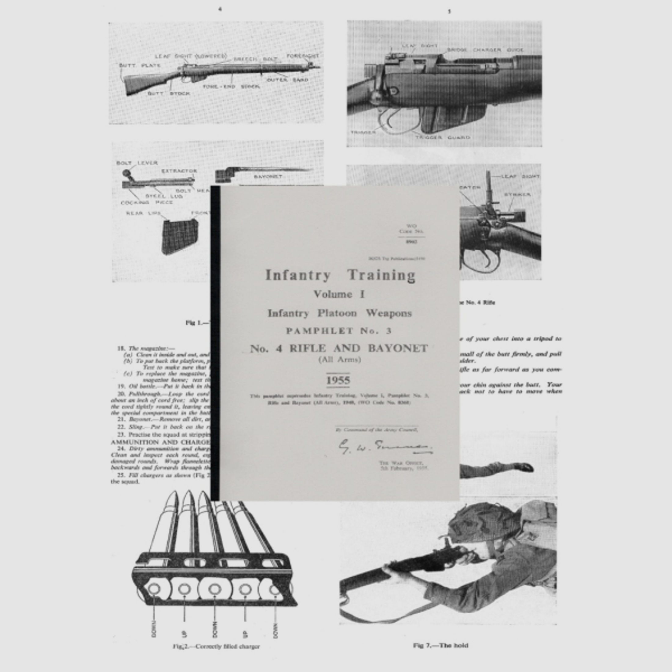Nachdruck englische Ausbildungsvorschrift Enfield No. 4 Karabiner von 1955