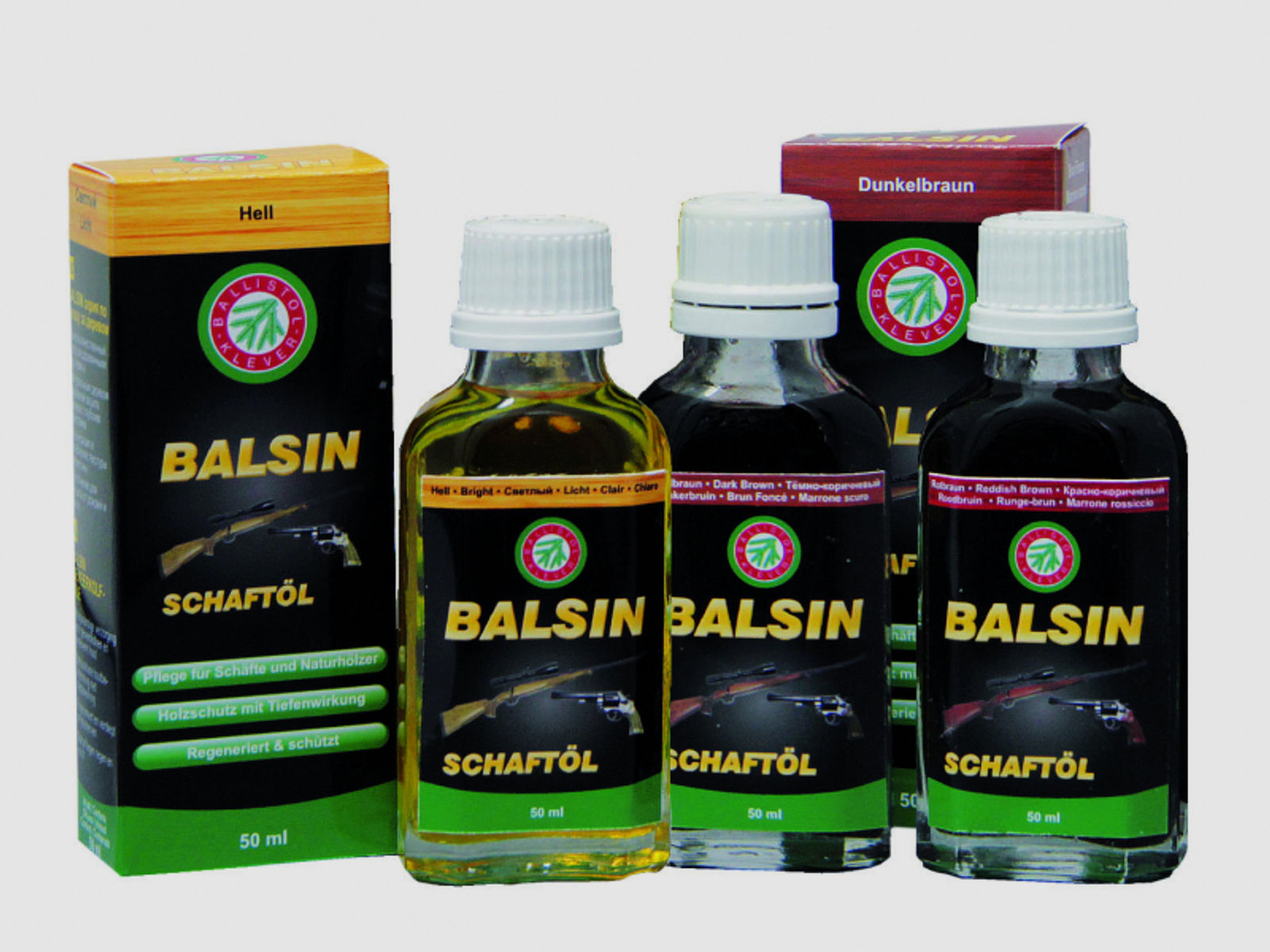 Ballistol Balsin Schaft-Öl Dunkelbraun 50ml - Holzschutz gegen Nässe Fäulnis Schimmel #23150