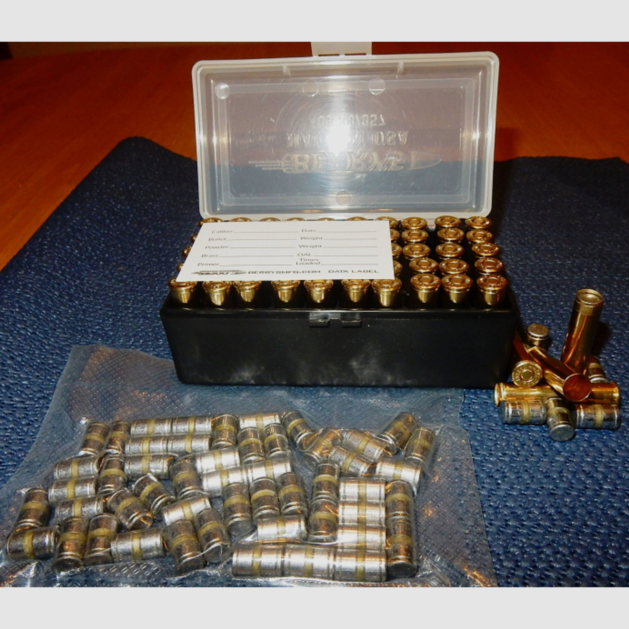 NAGANT Revolver 7,62 x 38R, Ladeset / Ladekit, 50 NEUE HÜLSEN + BOX+ GESCHOSSE