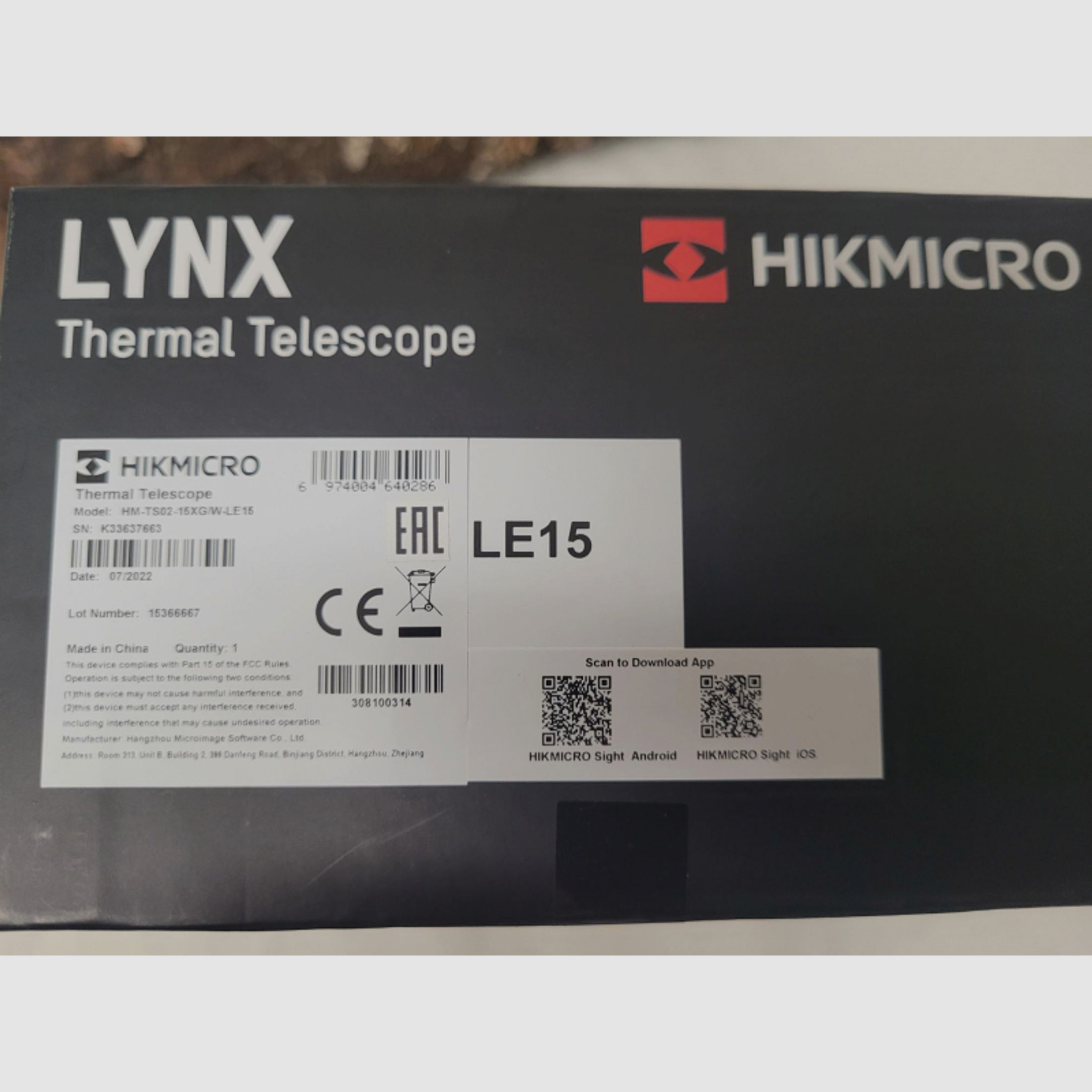 Hikmicro Lynx LE15 Wärmebildgerät