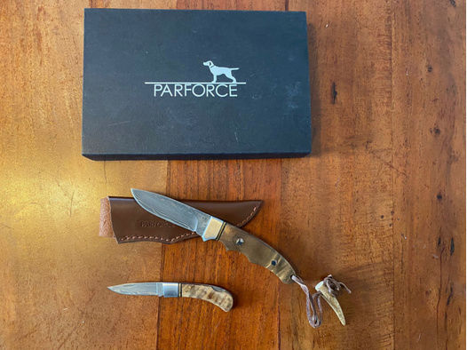Parforce Messer-Set Damast Wurzelholz