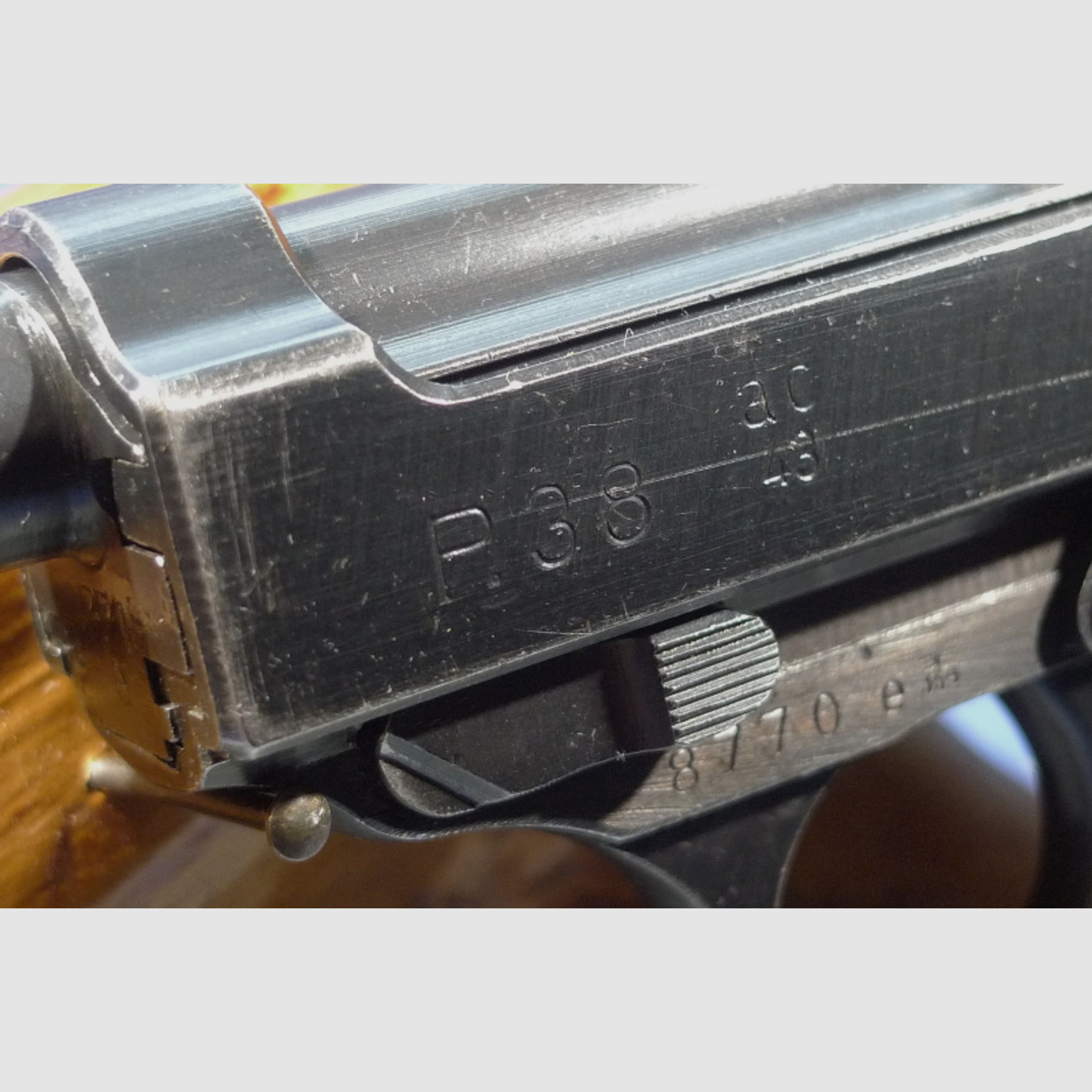 Sammler Waffe ! Walther P38 "AC43" aus Zella-Mehlis Fertigung, Nummerngleich !