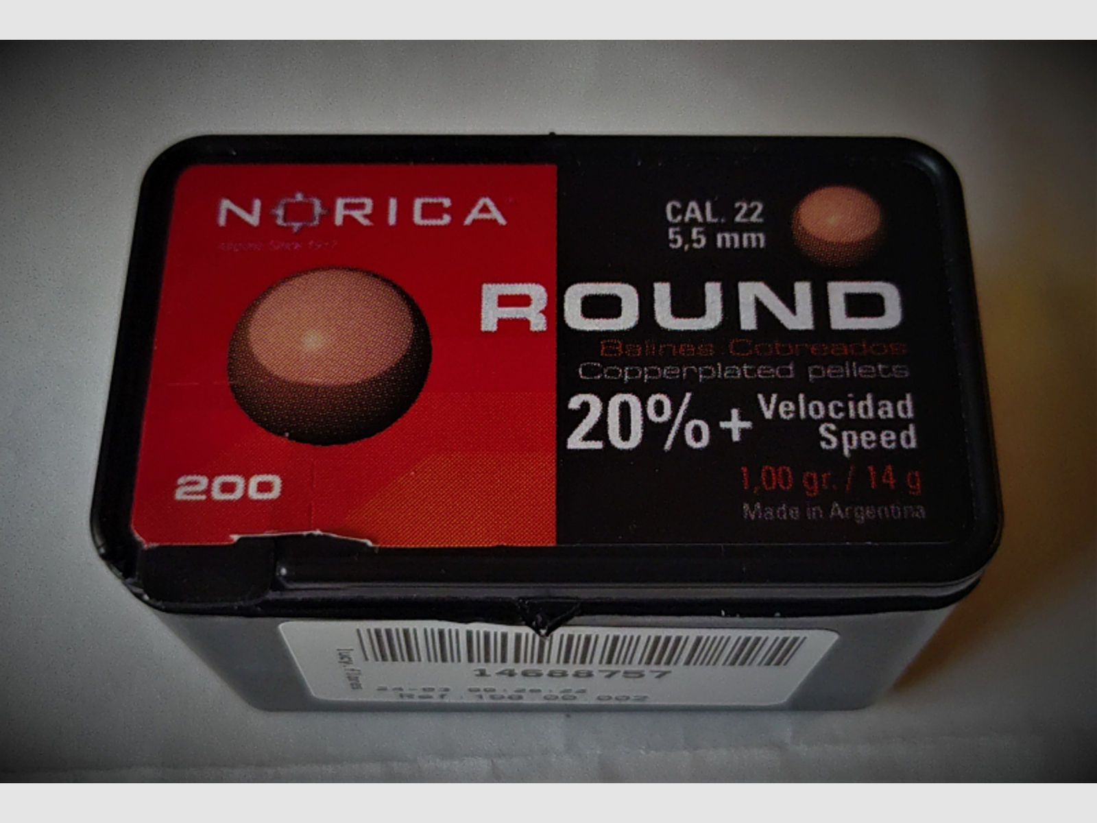 NORICA Rundkugeln BLEI VERKUPFERT 5,5mm 5,5 mm .22 Roundballs Diana Crosman LEP
