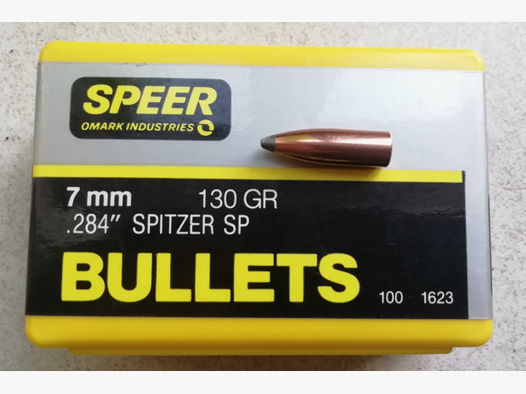 284 7 mm 130 gr SPEER Spitzer TM 69 Geschosse Teilmantel