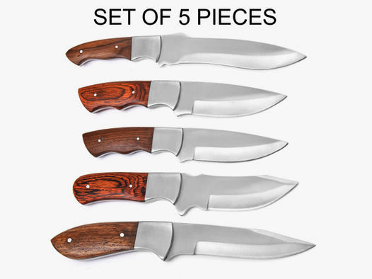 JAGD MESSER aus Steel Blade Stainless, Hand verarbeitetes set of 5 pieces1234567