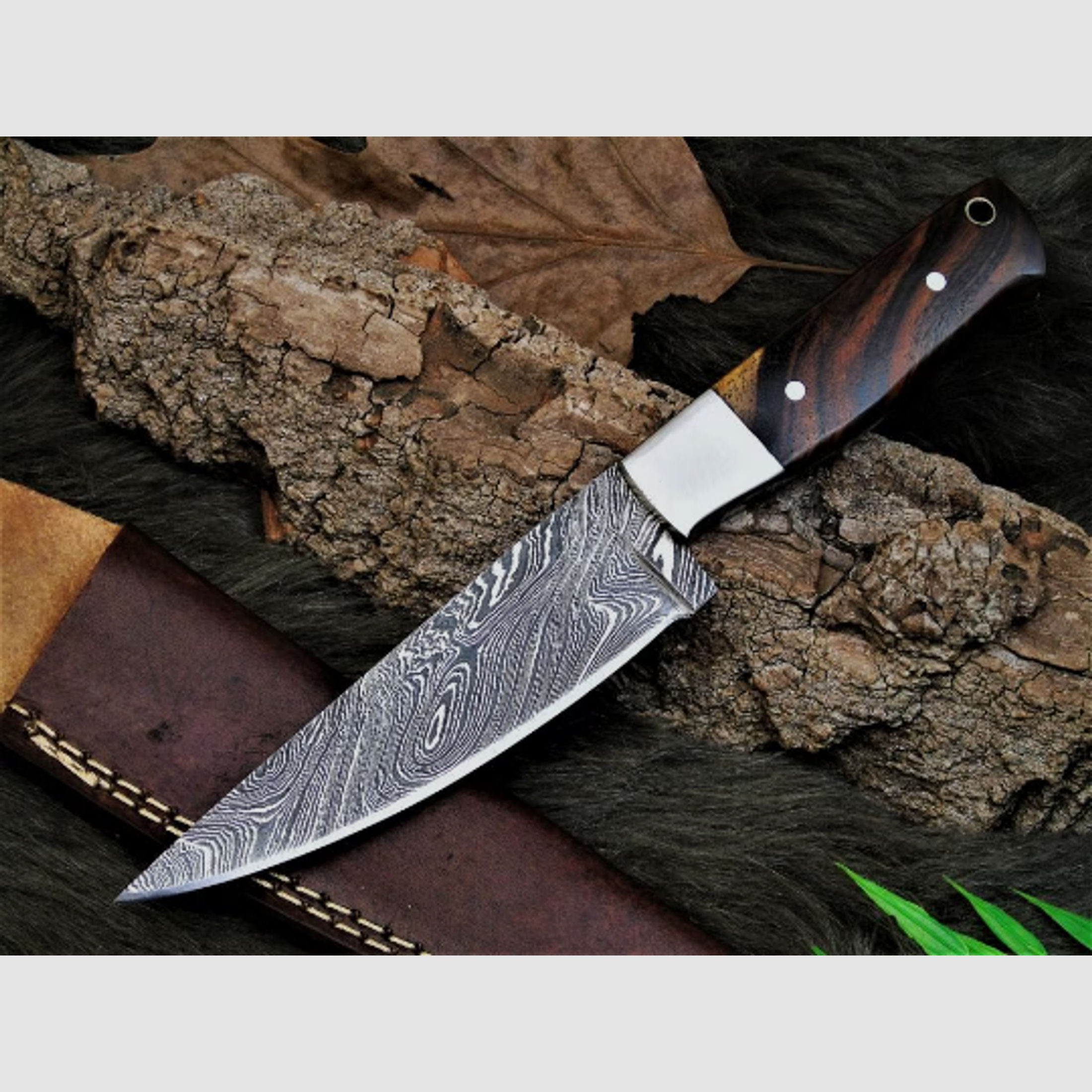 Custom Damascus Steel Chef Knife Damast Küchen Messer With WOOD Handle #30
