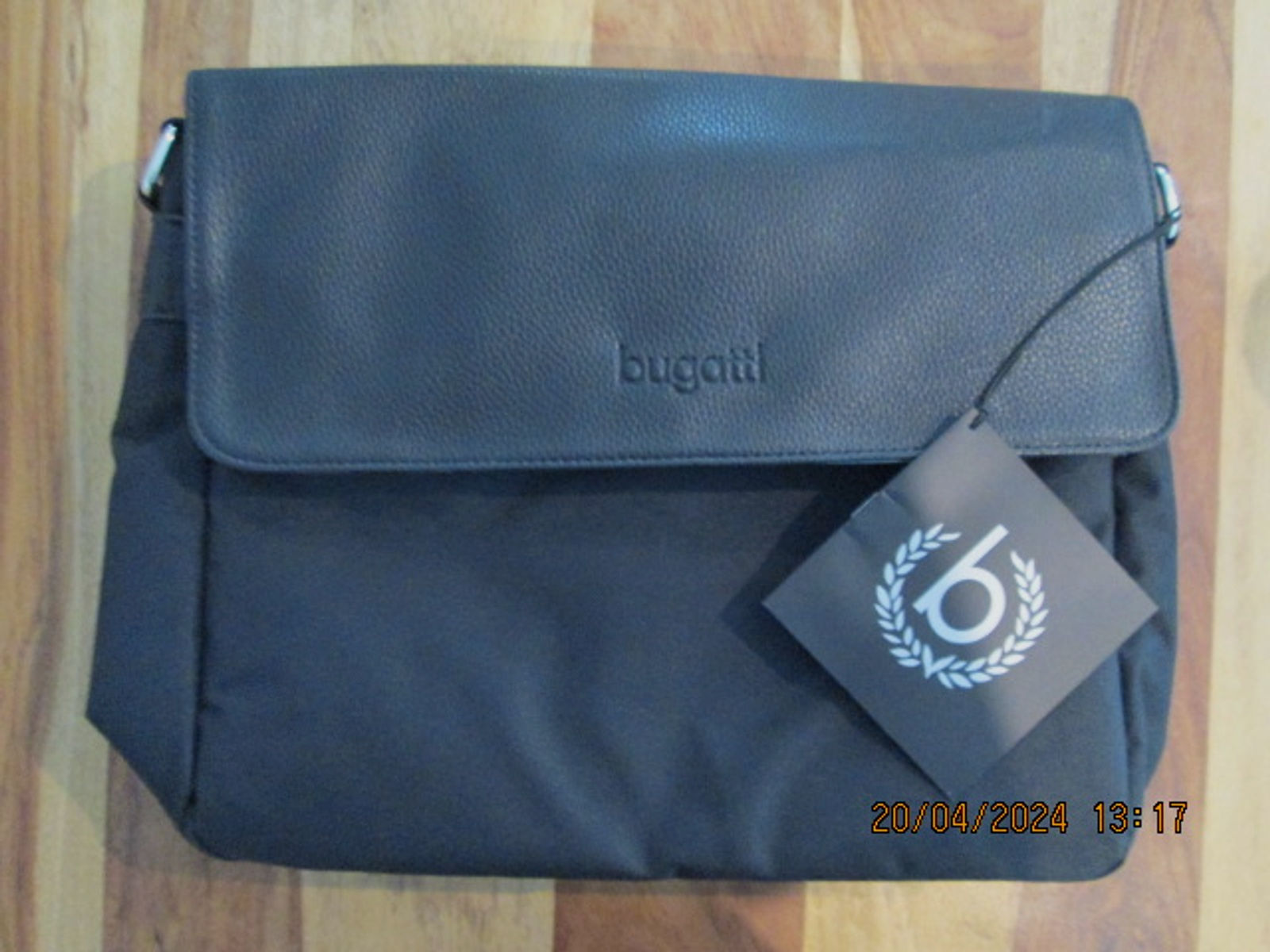 *** Org. Bugatti "Messenger-bag" - Cordura-Leder schwarz - Aktentasche - Laptop Tablett - NEU ***