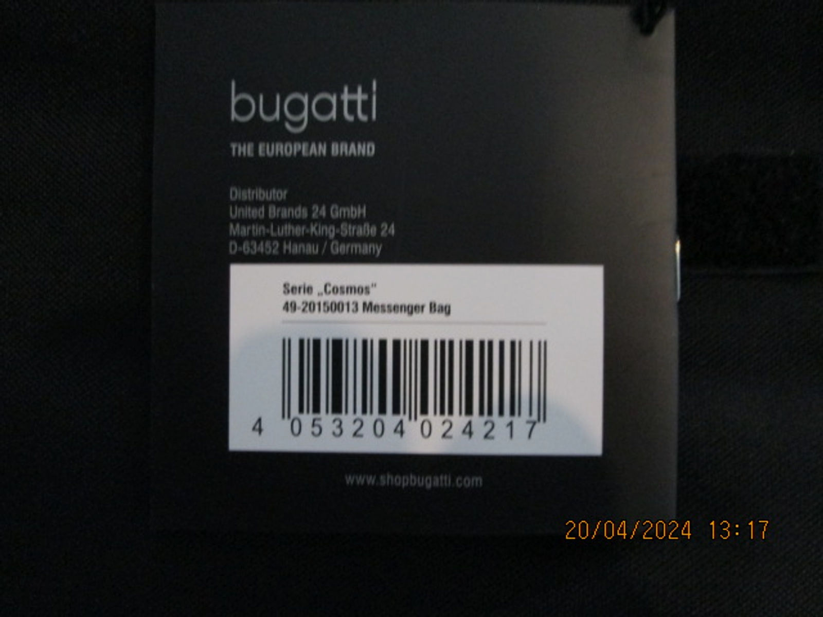 *** Org. Bugatti "Messenger-bag" - Cordura-Leder schwarz - Aktentasche - Laptop Tablett - NEU ***