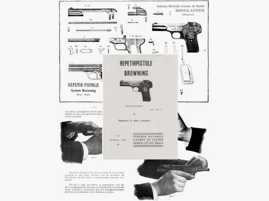 Nachdruck deutsche Bedienungsanleitung Pistole FN 1900 Cal . 7,65