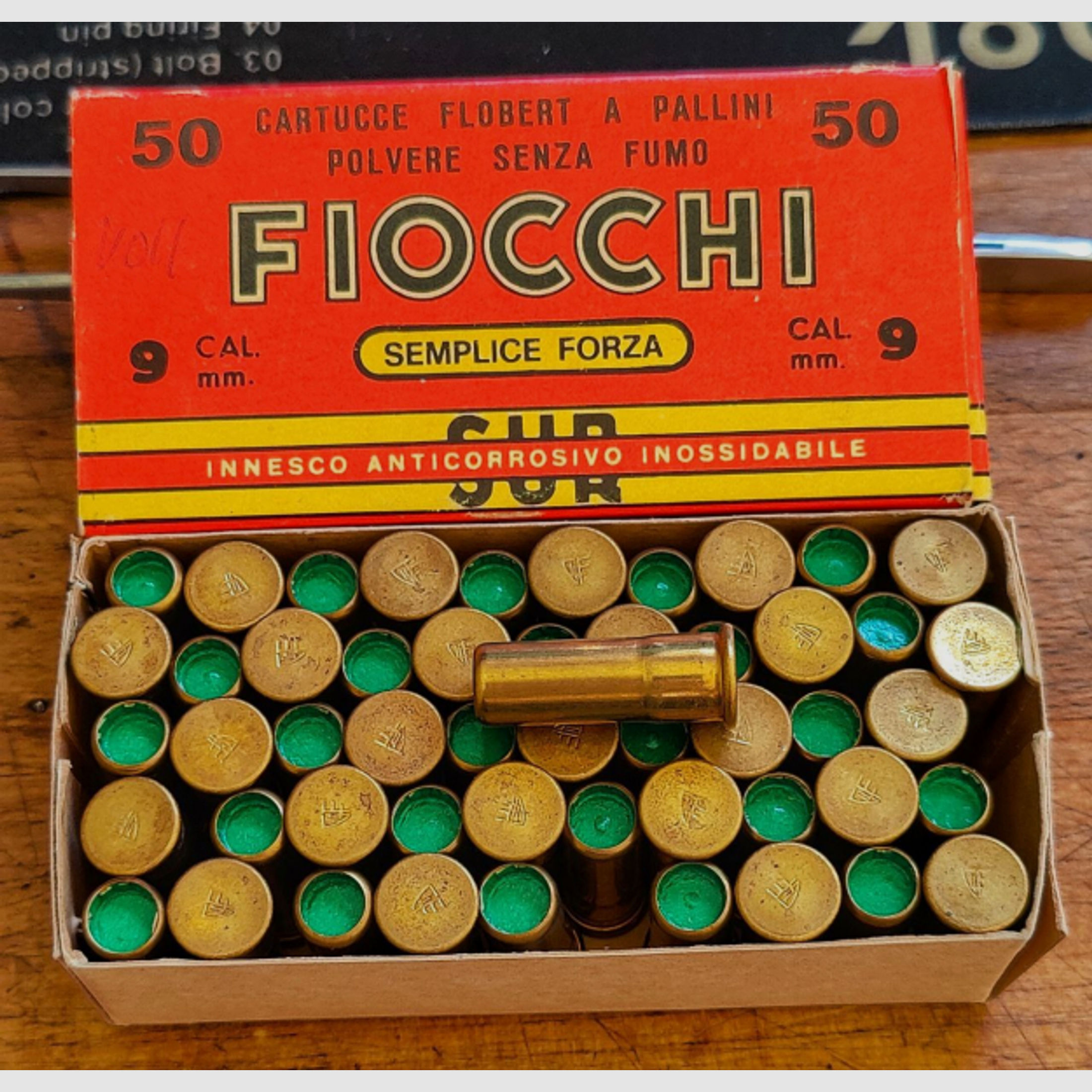 50x Fiocchi 9mm Flobert Schrot Glatt