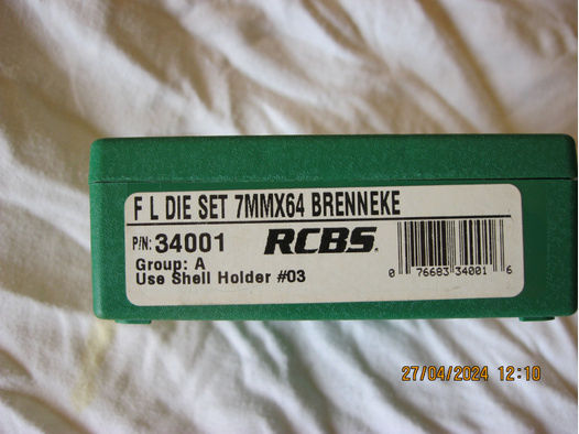 Matrizensatz von RCBS im Kaliber 7x64 Brenneke