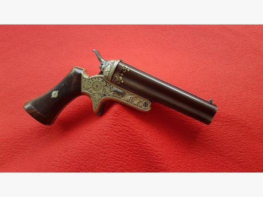 feine österreichische Kipplauf-Pistole, ca. 1860