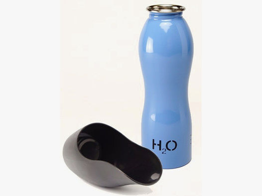 H204K9 Hunde Wasserflasche mit Napf 0,7l