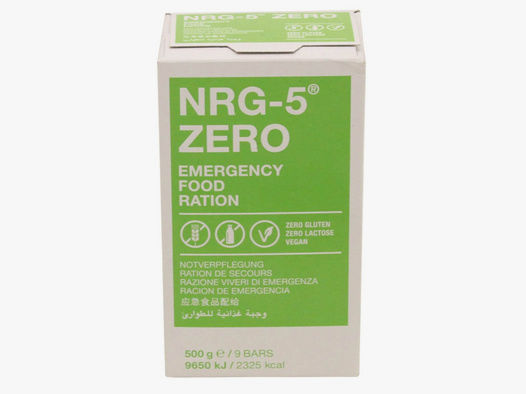 NRG-5 ZERO Notverpflegung, 500g (9 Riegel)