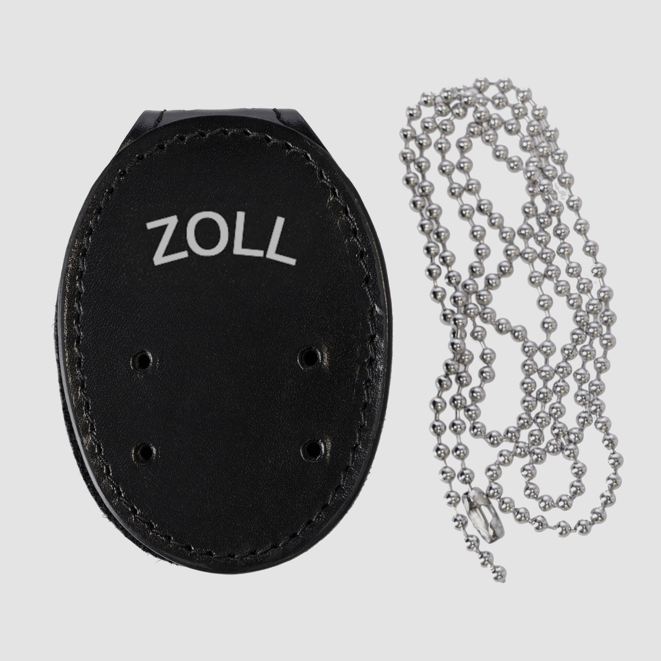 ETZEL Markenhalter mit Gürtelclip und Kette "ZOLL"