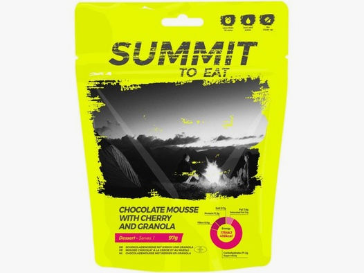 Summit To Eat Summit to Eat Schokoladenmousse mit Granola und Kirschen